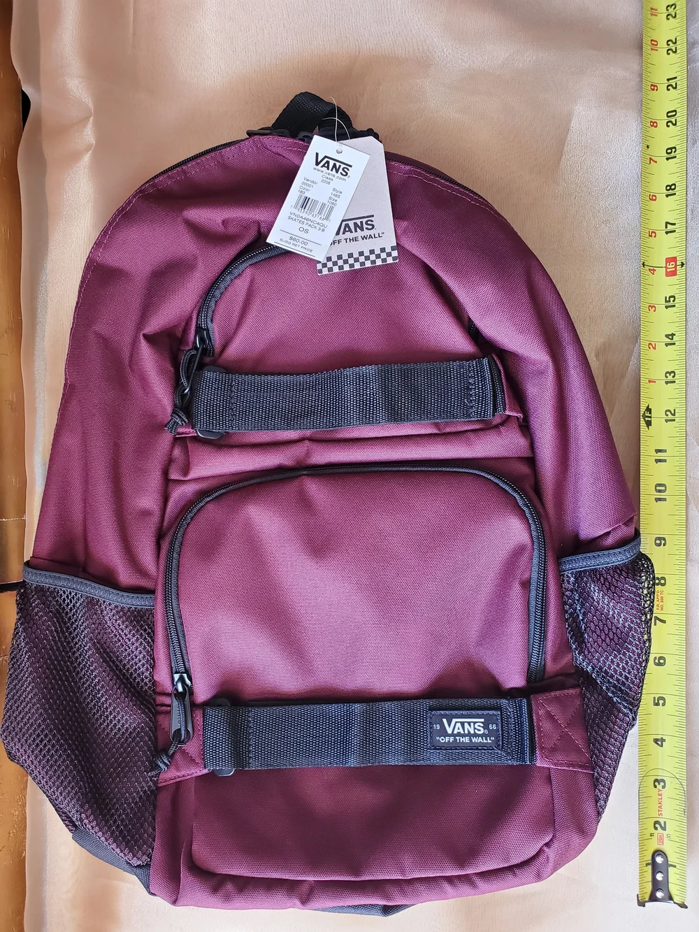 Vans Men's Burgundy Backpack - Classic Skate Pack